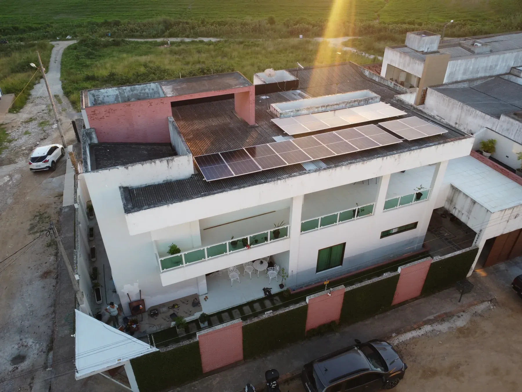 Sistema solar residencial instalado pela Progress